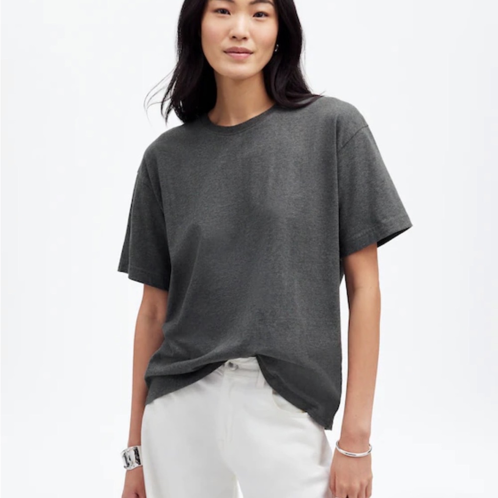 Madewell Heathered Cotton Relaxed Oversized Tee
